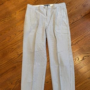 Polo by RL Mens Blue Seersucker Pants